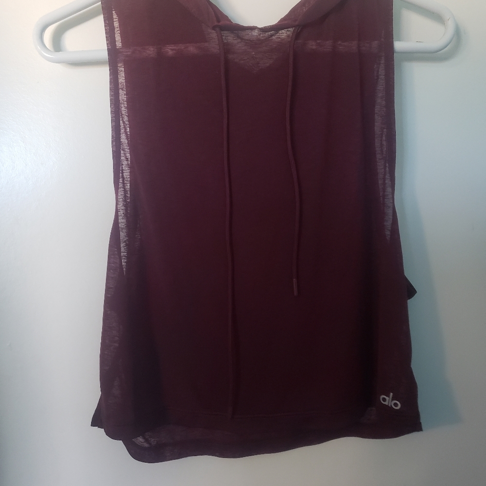 Alo Yoga Sheer Hooded Vest
